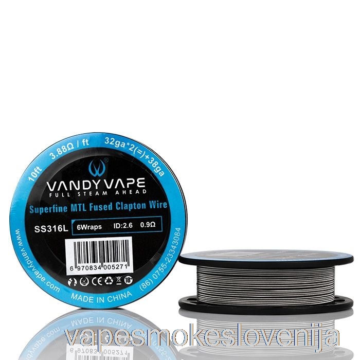 Vape Slovenija Vandy Vape Superfine Mtl Wire Spools - 10 Ft 3,88 Ohm Ss Fused Clapton Wire